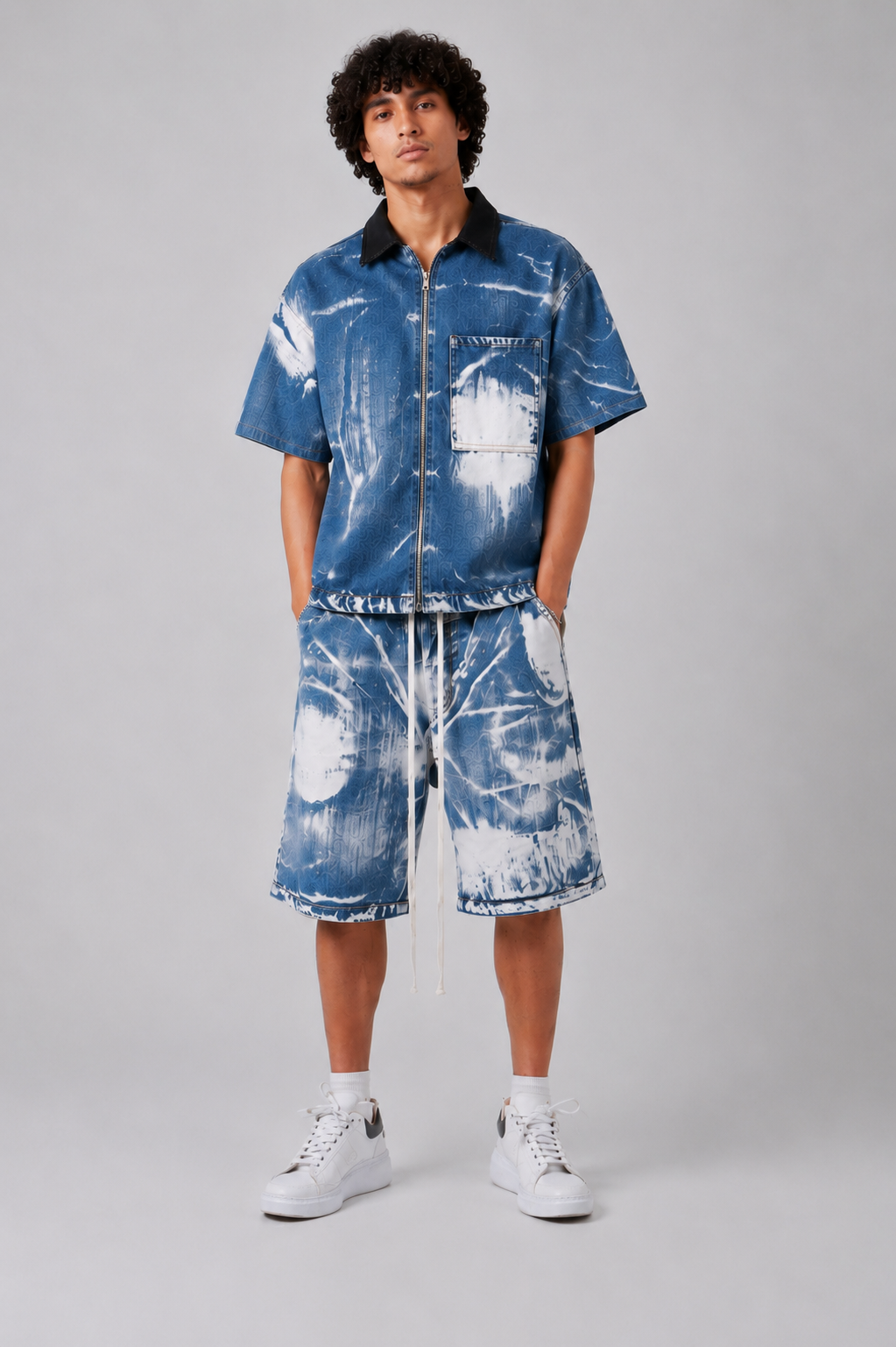 Bleached Denim Set