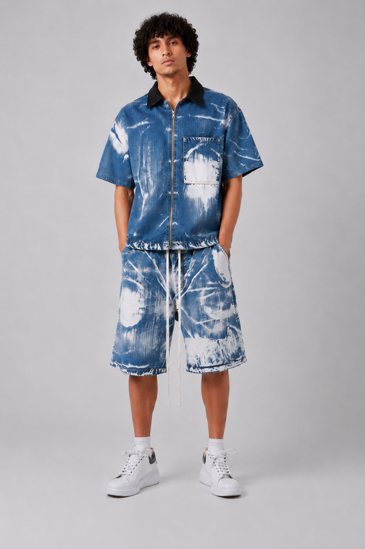 Bleached Denim Set