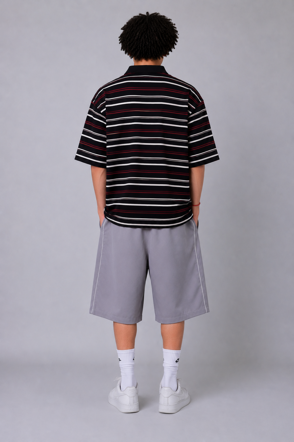 Midnight Striped Polo