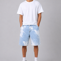Bleched Denim Short