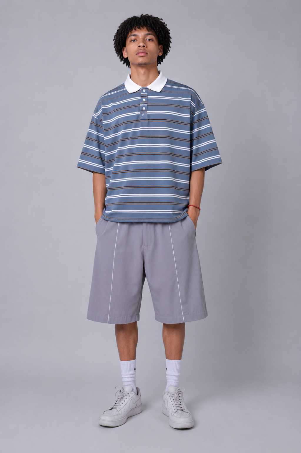 Midnight Striped Polo