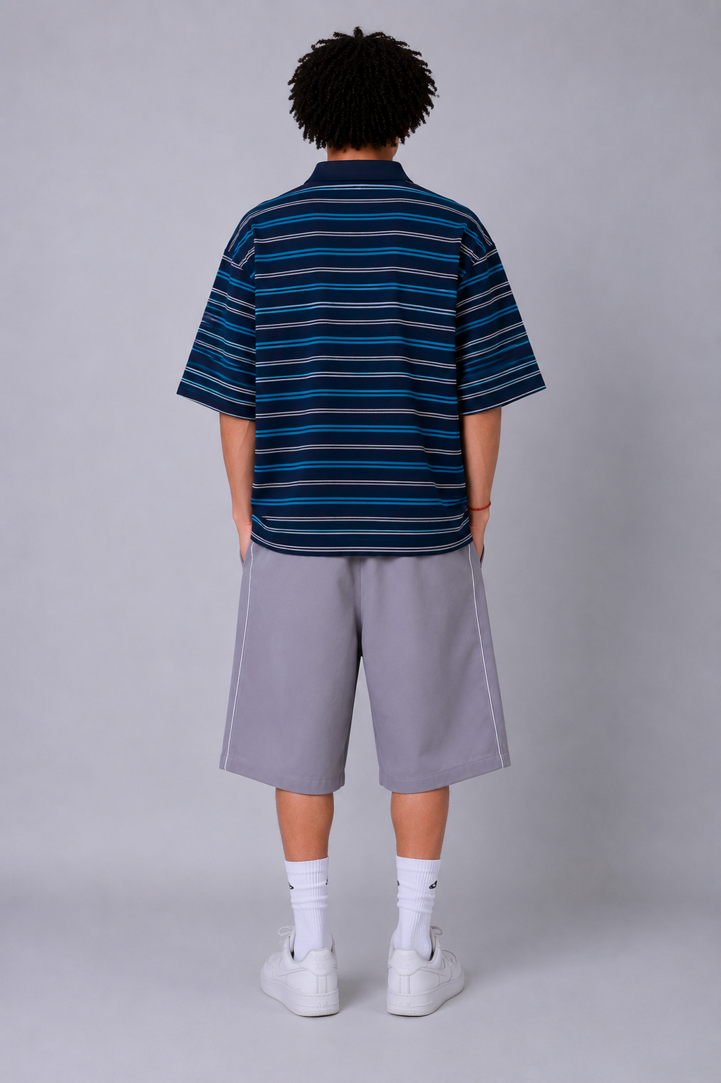 Midnight Striped Polo