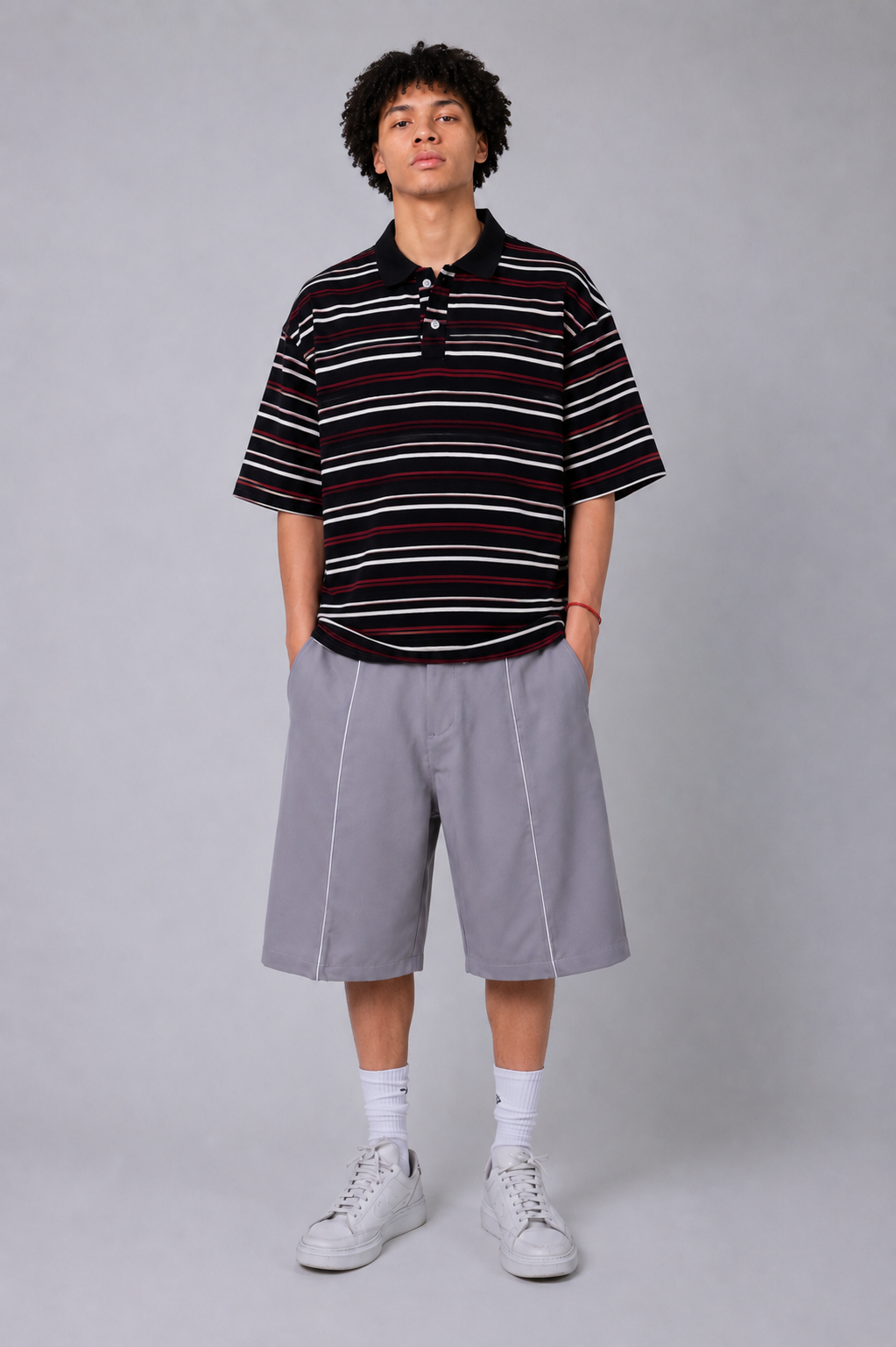 Midnight Striped Polo